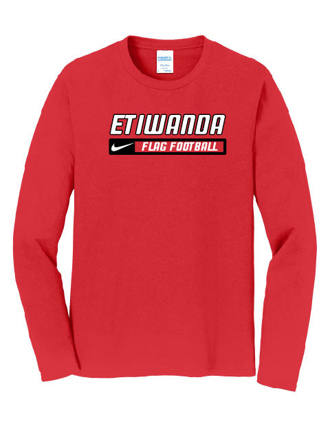 Long Sleeve Performance Tee - RED